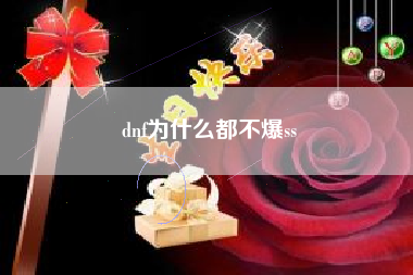dnf为什么都不爆ss