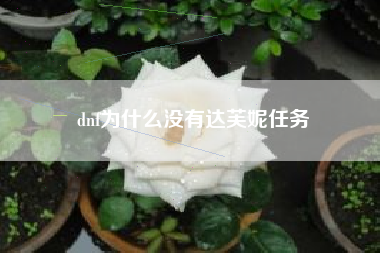 dnf为什么没有达芙妮任务