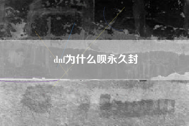 dnf为什么呗永久封