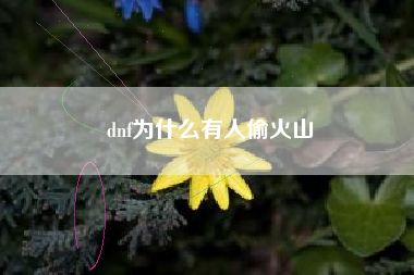dnf为什么有人偷火山