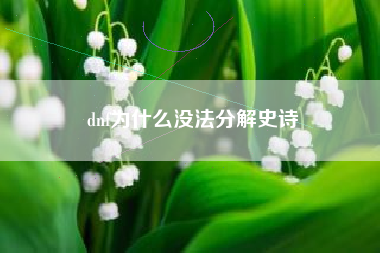 dnf为什么没法分解史诗