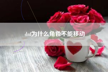 dnf为什么角色不能移动