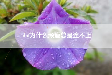 dnf为什么频道总是连不上