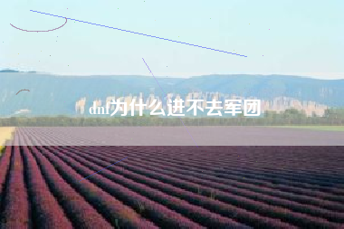 dnf为什么进不去军团