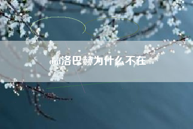 dnf洛巴赫为什么不在