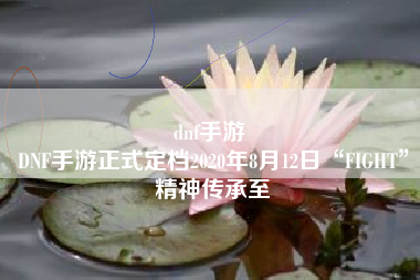 dnf手游 
DNF手游正式定档2020年8月12日“FIGHT”精神传承至