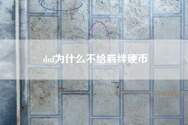 dnf为什么不给羁绊硬币