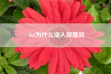 dnf为什么没人做魔剑