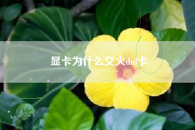 显卡为什么交火dnf卡