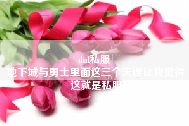 dnf私服 
地下城与勇士里面这三个失误让我觉得这就是私服