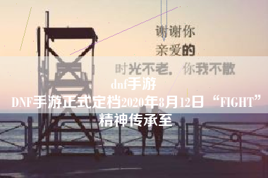 dnf手游 
DNF手游正式定档2020年8月12日“FIGHT”精神传承至