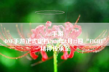 dnf手游 
DNF手游正式定档2020年8月12日“FIGHT”精神传承至