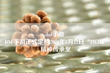 dnf手游 
DNF手游正式定档2020年8月12日“FIGHT”精神传承至