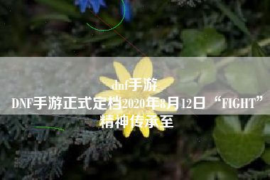 dnf手游 
DNF手游正式定档2020年8月12日“FIGHT”精神传承至